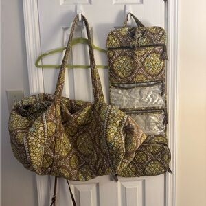 Vera Bradley Large Duffle and Toiletries Bag